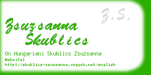 zsuzsanna skublics business card